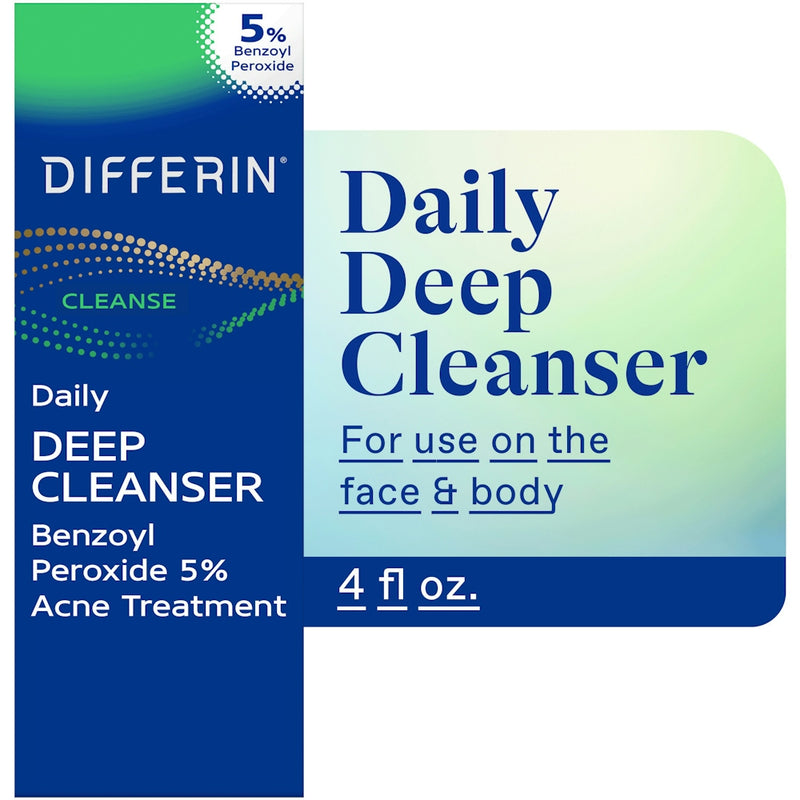 Differin Differin Daily Deep Cleanser Acne Face Wash With 5% Benzoyl Peroxide Skin Care