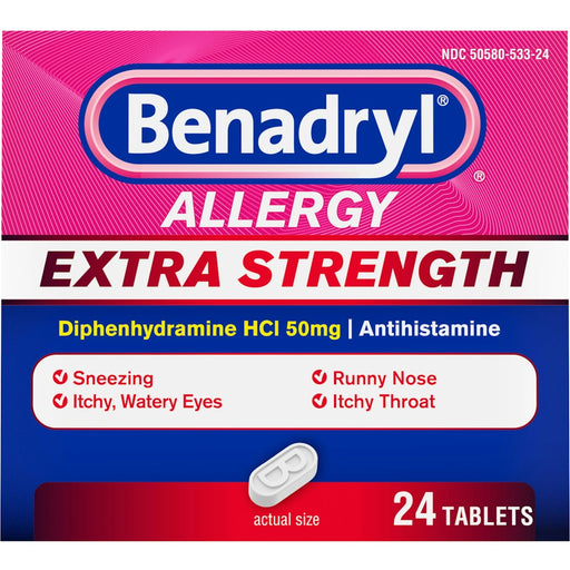 Benadryl Benadryl Extra Strength Antihistamine Allergy Relief Tablets Medicine & Drugs