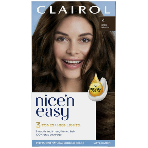 Clairol Clairol Nice N Easy Permanent Hair Color 4/120 Natural Dark Brown Hair Color