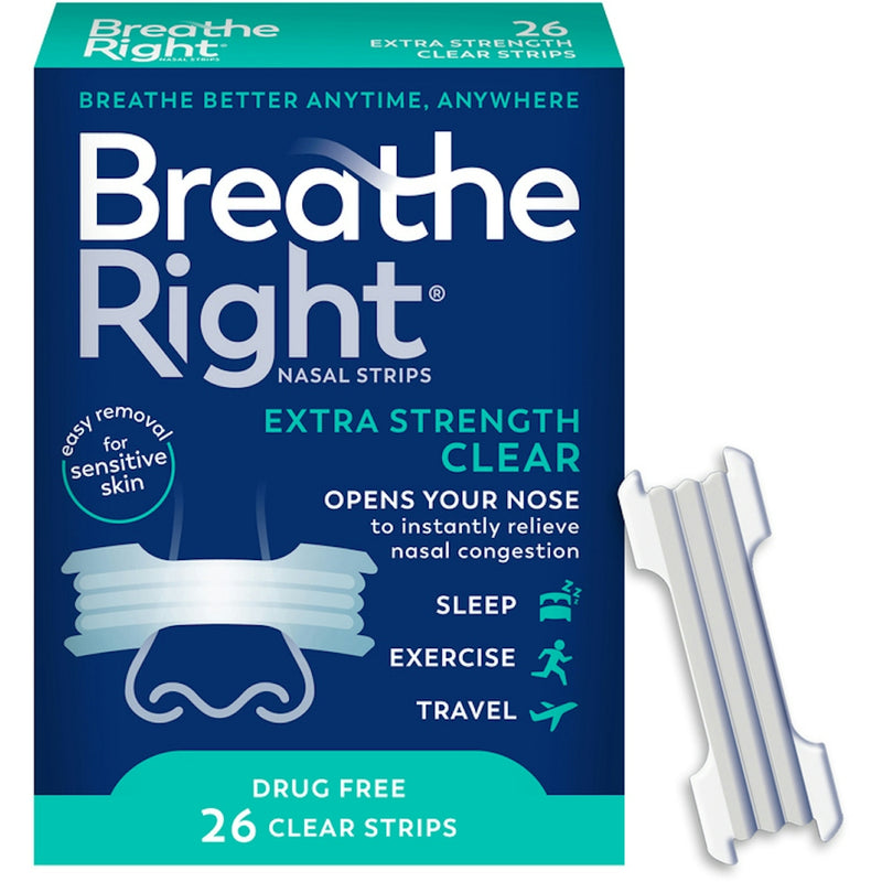 Breathe Right Breathe Right Extra Strength Drug-Free Clear Nasal Strips Health & Beauty