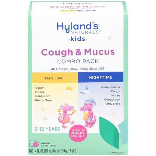 Hyland's Naturals Hyland's Naturals Cough & Mucus, Natural Grape Flavor, Combo Pack, Kids Medicine & Drugs