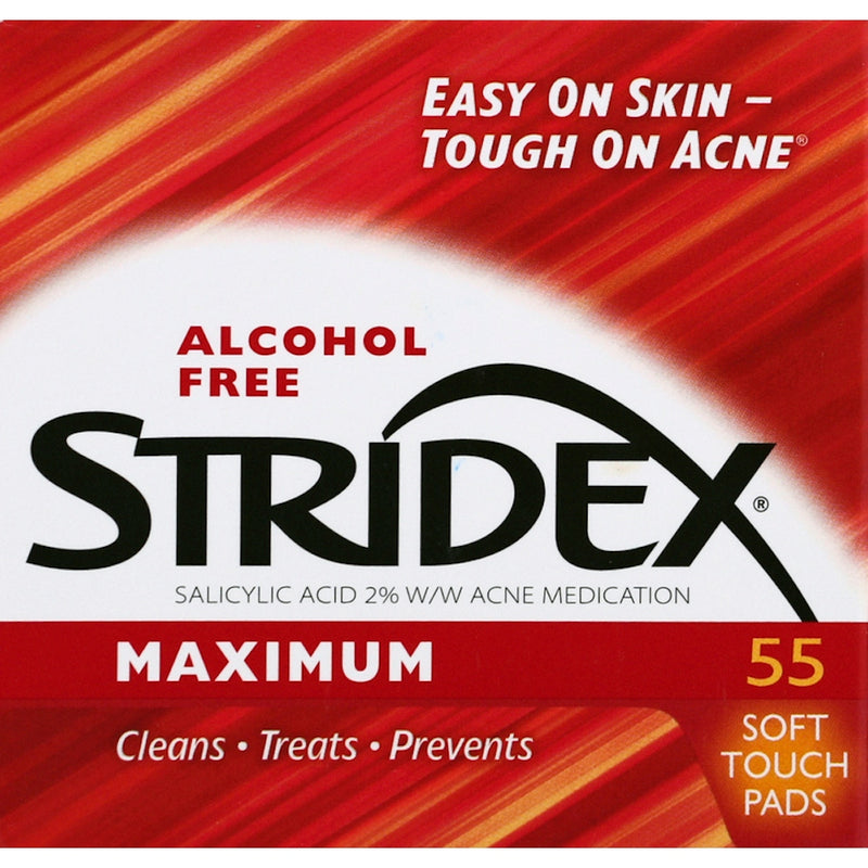 Stridex Stridex Alcohol Free Maximum Acne Medication Soft Touch Pads Acne Treatment