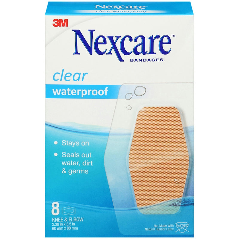 Nexcare Nexcare Waterproof Bandages, Knee & Elbow Size, 360-Degree Seal, 8 Count Medical Tape & Bandages