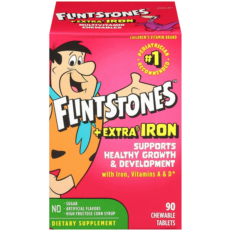 Flintstones Flintstones Plus Extra Iron Multivitamin Chewable Tablets 90ct Vitamins & Supplements