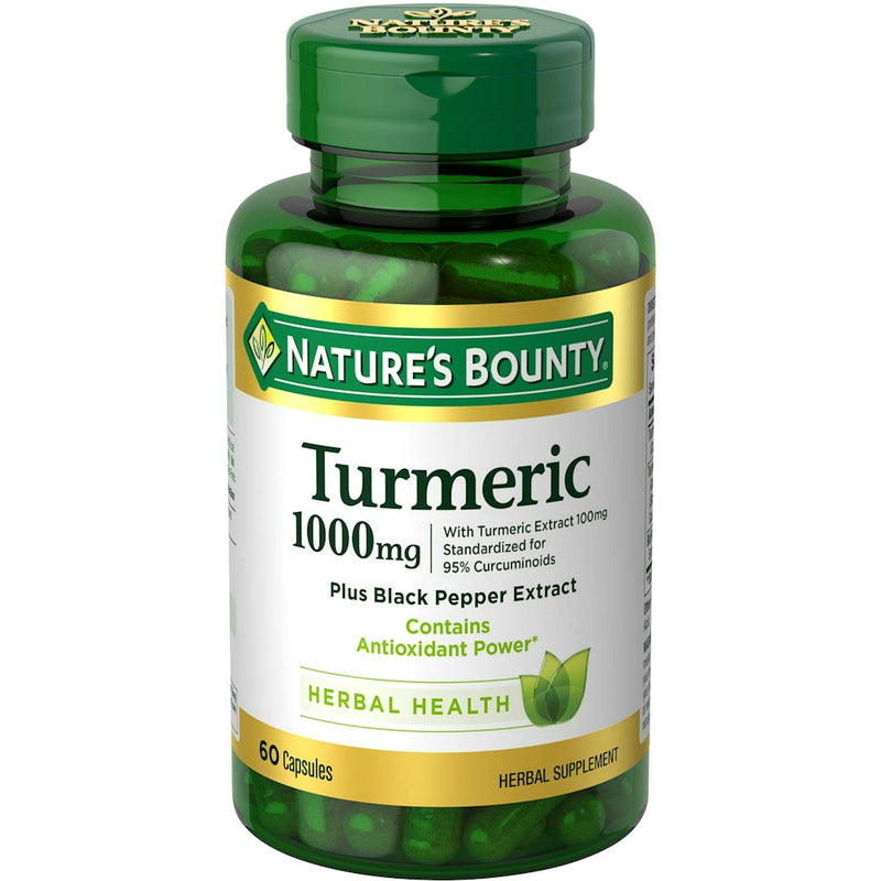 Nature's Bounty Nature's Bounty Turmeric Plus Black Pepper Extract, 1,000 Mg, 60 Capsules Vitamins & Supplements