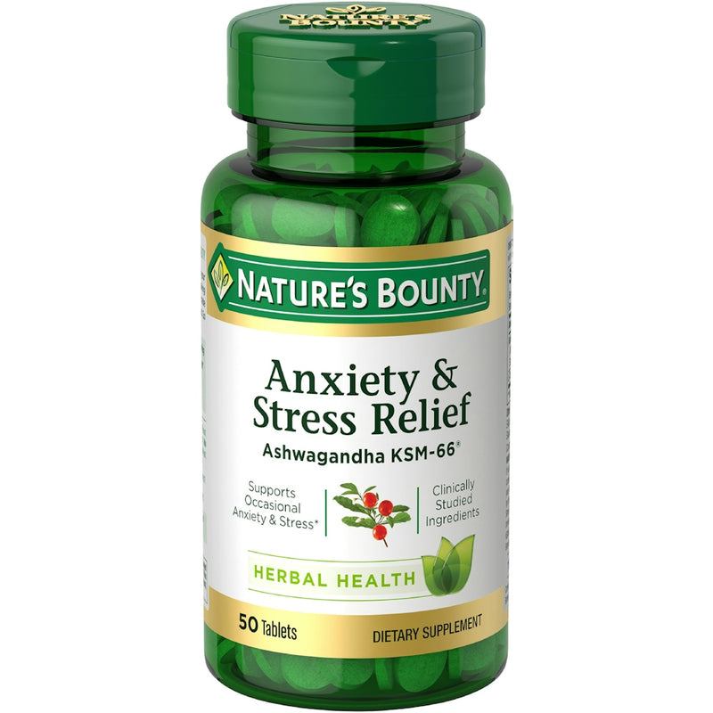 Nature's Bounty Nature's Bounty Anxiety & Stress Relief, Herbal Health, Tablets Vitamins & Supplements