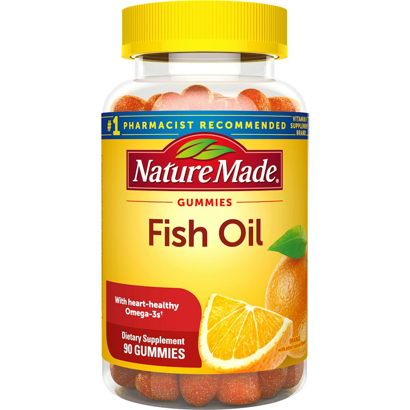 Nature Made Nature Made Fish Oil Gummies, 90 Count, With Heart-Healthy Omega 3s 57 Mg, In Delicious Strawberry, Lemon, & Orange Vitamins & Supplements