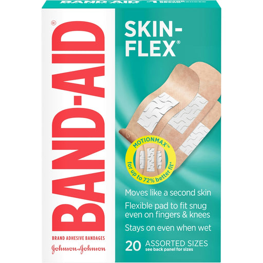 Band-Aid Band-Aid Brand Skin-Flex Adhesive Bandages – 20 Count (Assorted) Medical Tape & Bandages
