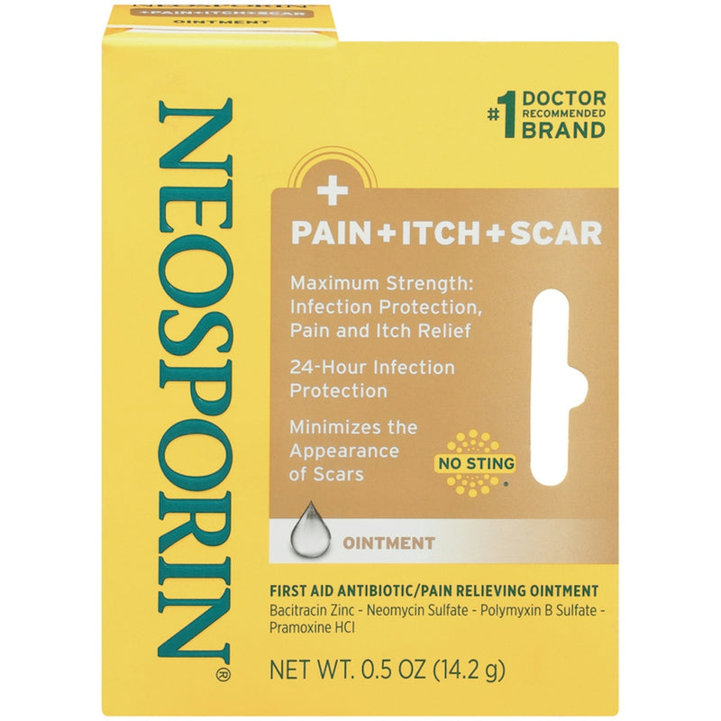 Neosporin Neosporin No Sting Maximum Strength Pain + Itch + Scar Ointment 0.5 Oz First Aid