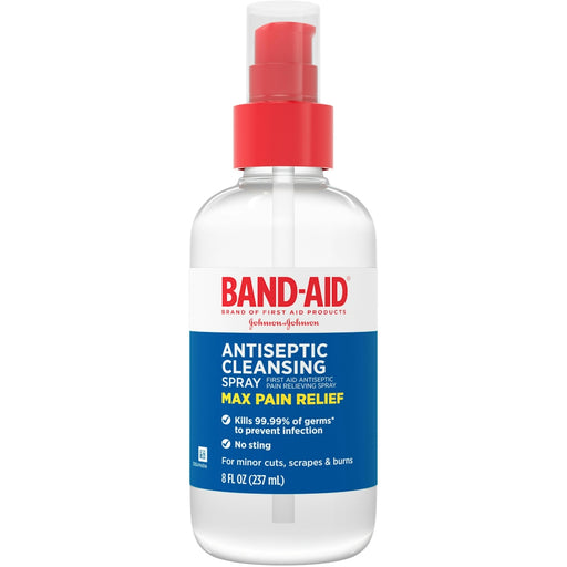 Band-Aid Band-Aid Antiseptic Cleansing Spray, Max Pain Relief 8 Fl Oz First Aid
