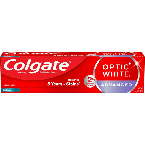 Colgate Colgate Optic White Advanced Anticavity Fluoride Icy Fresh Toothpaste 4.5 Oz Toothpaste