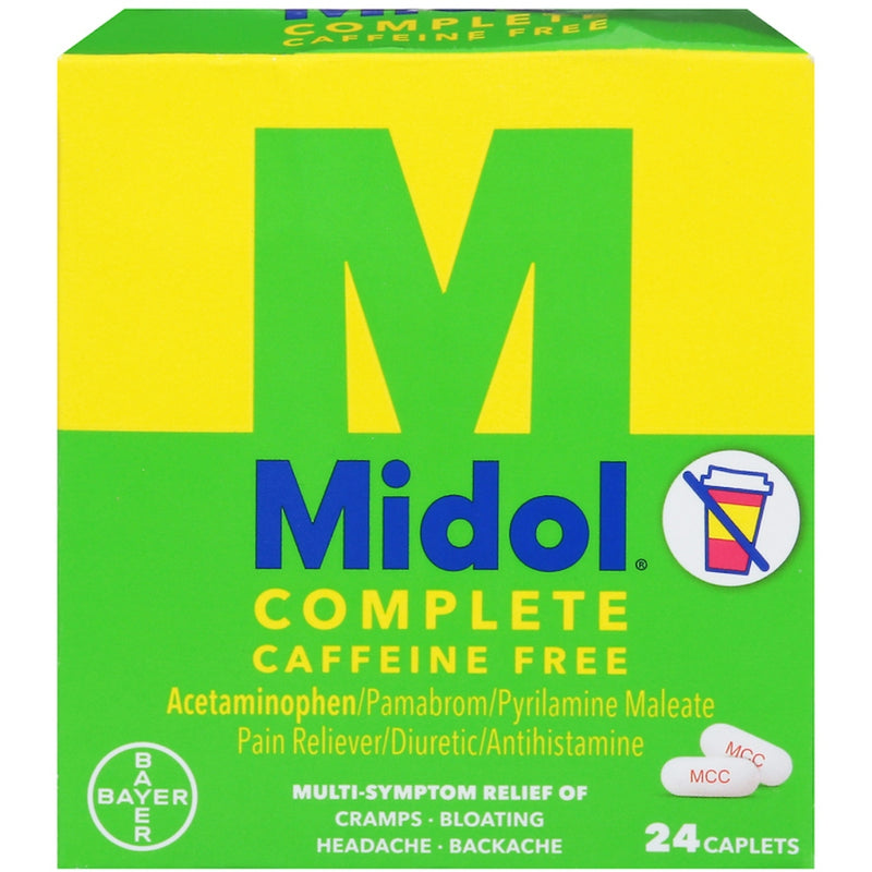 Midol Midol Complete Caffeine-Free Caplets, Menstrual Symptom Relief, 24 Count Medicine & Drugs