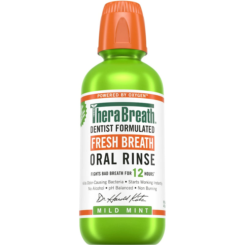 TheraBreath TheraBreath Oral Rinse, Fresh Mild Mint 16 Fl Oz Mouthwash