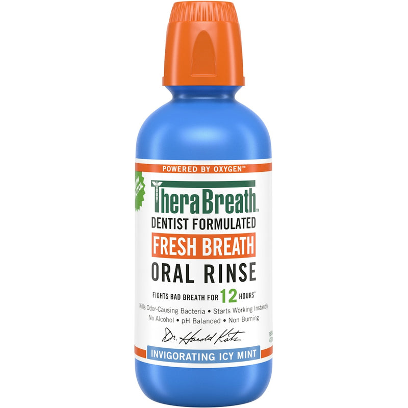 TheraBreath TheraBreath Oral Rinse, Fresh Invigorating Icy Mint 16 Fl Oz Mouthwash
