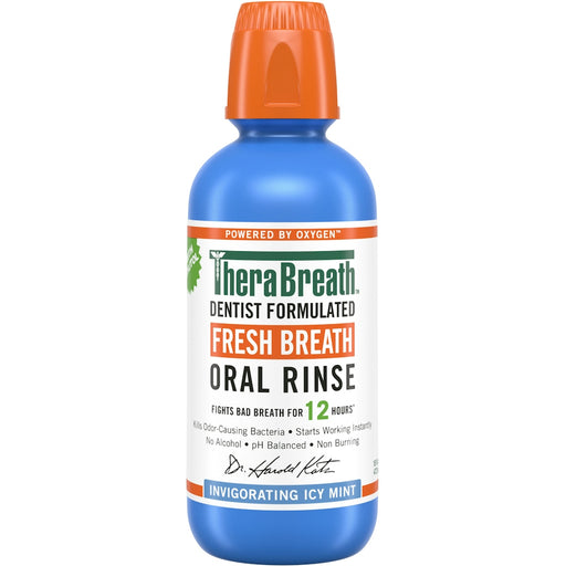 TheraBreath TheraBreath Oral Rinse, Fresh Invigorating Icy Mint 16 Fl Oz Mouthwash