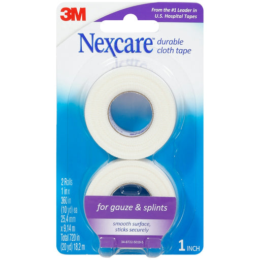 Nexcare Nexcare Durapore Durable Cloth Tape 1 Inch X 10 Yards, (Pack Of 2), From The #1 Leader In U.S. Hospital Tapes Medical Tape & Bandages