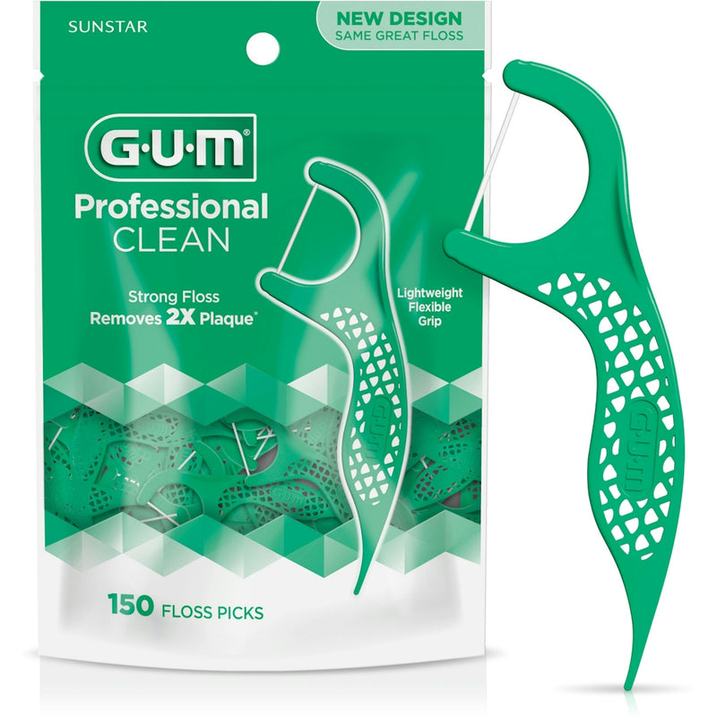 GUM GUM Professional Clean Floss Picks, Shred-Resistant Mint Health & Beauty
