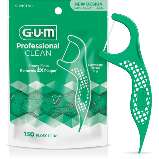 GUM GUM Professional Clean Floss Picks, Shred-Resistant Mint Health & Beauty