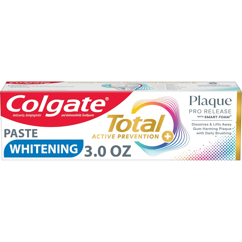Colgate Colgate Total Plaque Pro Release Whitening Toothpaste, 3 Ounce Toothpaste