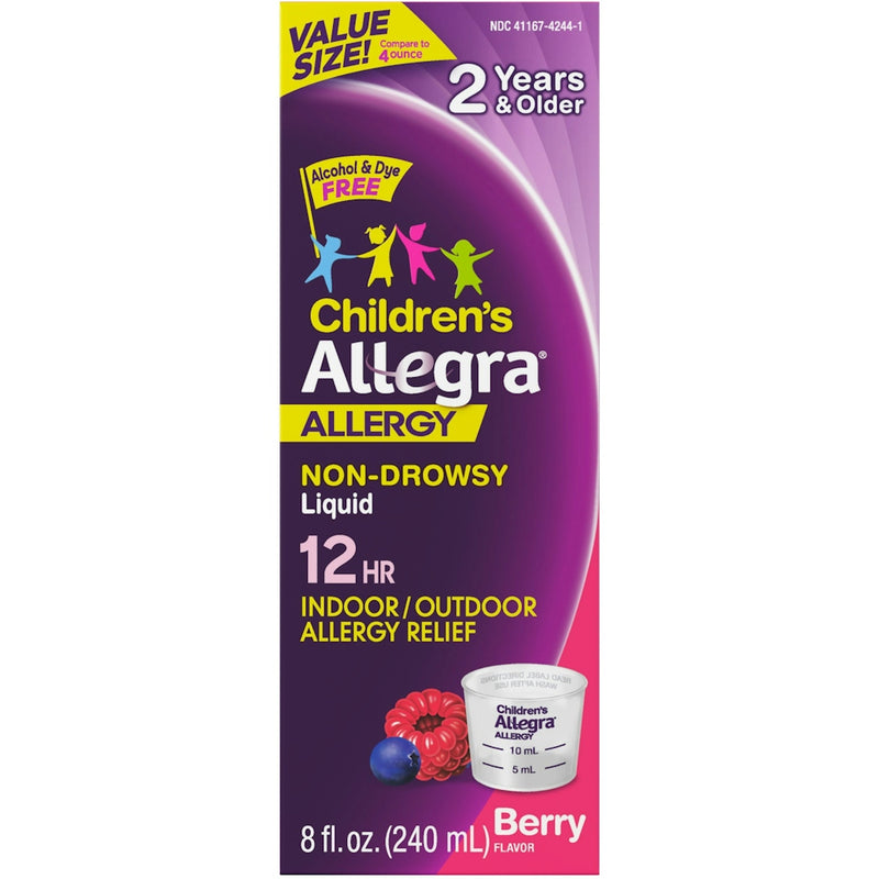 Allegra Allegra Value Size Children's Liquid Berry Flavor Allergy 8 Fl Oz Medicine & Drugs Dark Slate Gray
