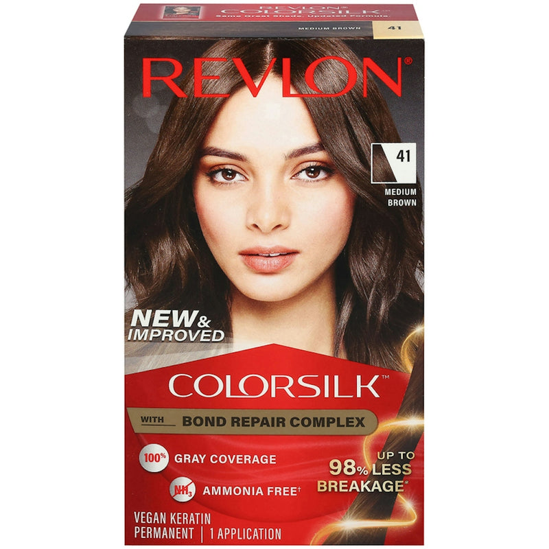 Revlon Revlon Colorsilk 41 Medium Brown Vegan Keratin Permanent Hair Color 1 Each Hair Color Black