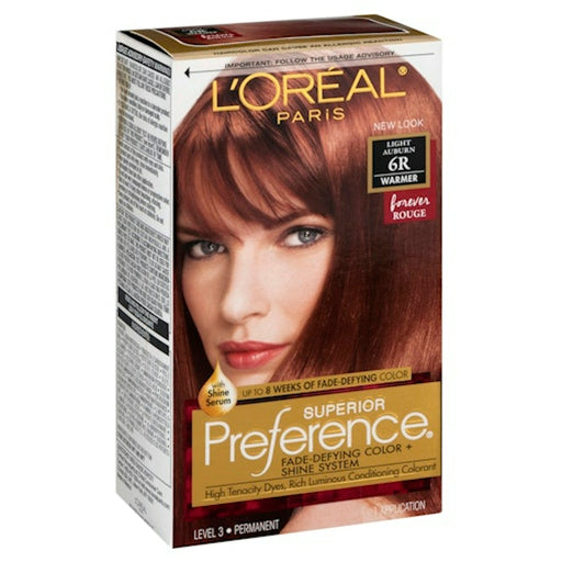 L'Oreal L'Oreal Superior Preference Permanent Hair Color, Warmer, Light Auburn 6R Hair Color