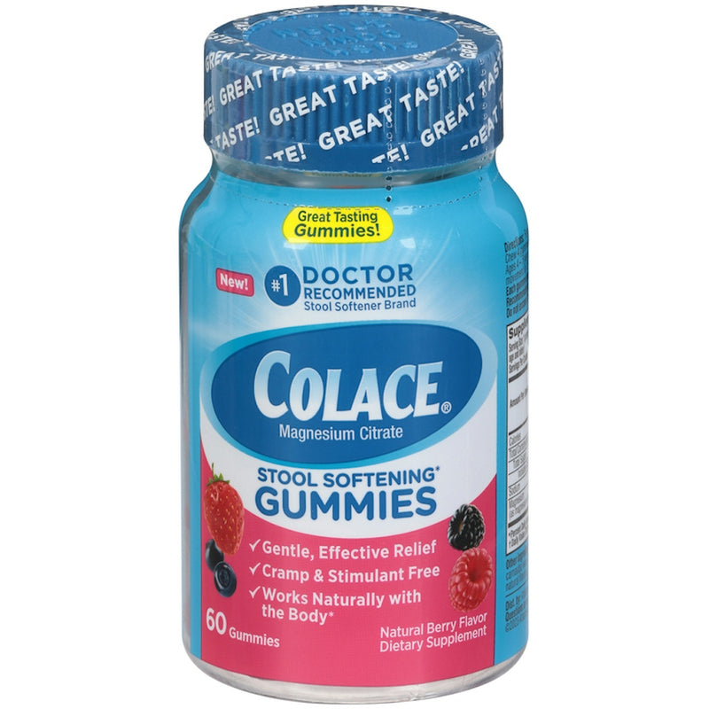 Colace Colace Natural Berry Flavor  Stool Softening 60 Gummies Vitamins & Supplements