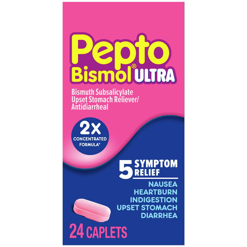 Pepto Bismol Pepto Bismol Ultra Caplets, Upset Stomach 5 Symptom Fast Relief Health & Beauty