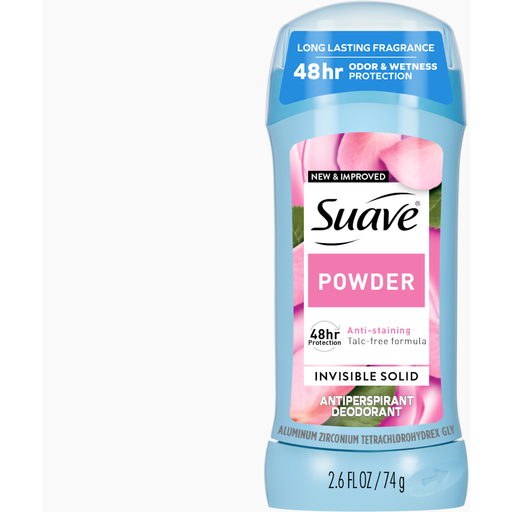 Suave Suave Antiperspirant Deodorant, Invisible Solid, Powder 2.6 Fl Oz Deodorant