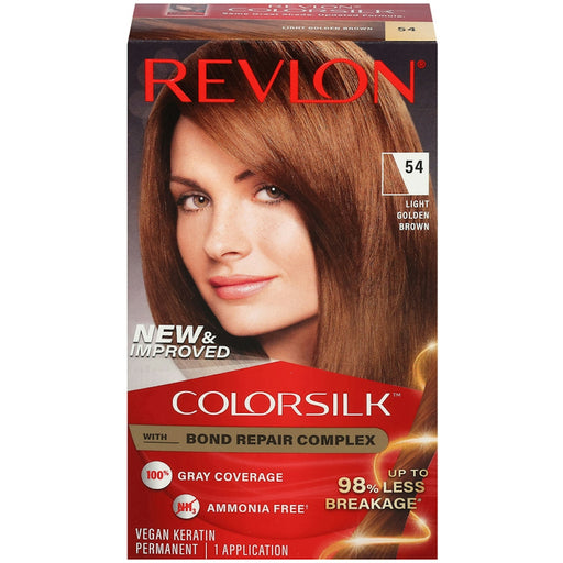 Revlon Revlon 54 Light Golden Brown Vegan Keratin Permanent Hair Color Hair Color