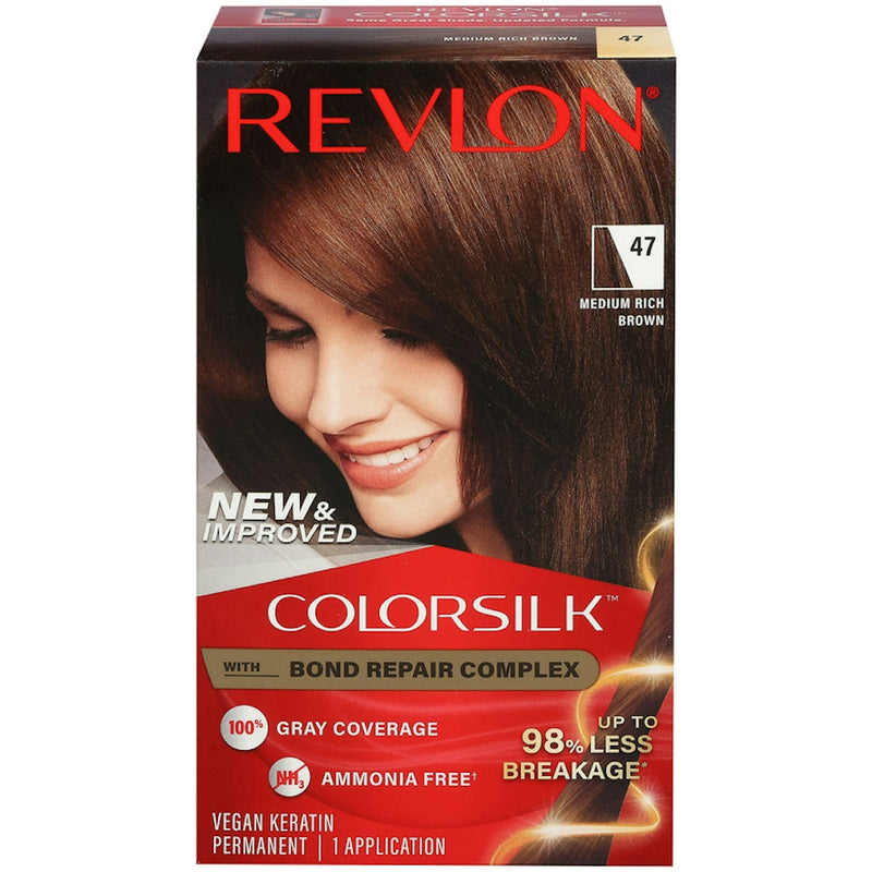 Revlon Revlon 47 Medium Rich Brown Vegan Keratin Permanent Hair Color Hair Color