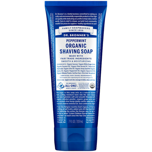 Dr. Bronner's Dr. Bronner's Organic Shaving Soap Spearmint Peppermint 7 Fl. Oz Shaving & Grooming White Smoke