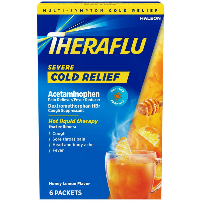 Theraflu Theraflu Cold Relief, Severe, Honey Lemon Flavor, Packets Honey
