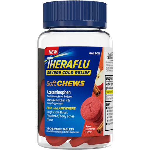 Theraflu Theraflu Soft Chews Apple Cinnamon Flavor Severe Cold Relief Apples