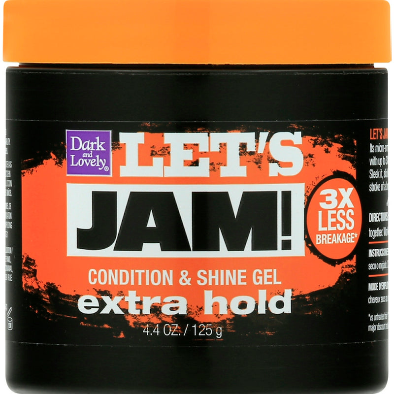 Let's Jam Let's Jam Shining Gel Extra Hold 4.25oz – Extra Firm Control Hair Styling Gel for All Hair Textures Hair Care