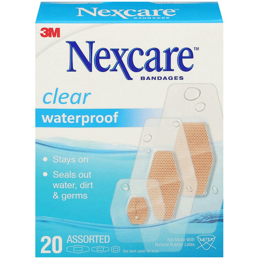 Nexcare Nexcare Waterproof Bandages - Clear - Assorted Sizes First Aid