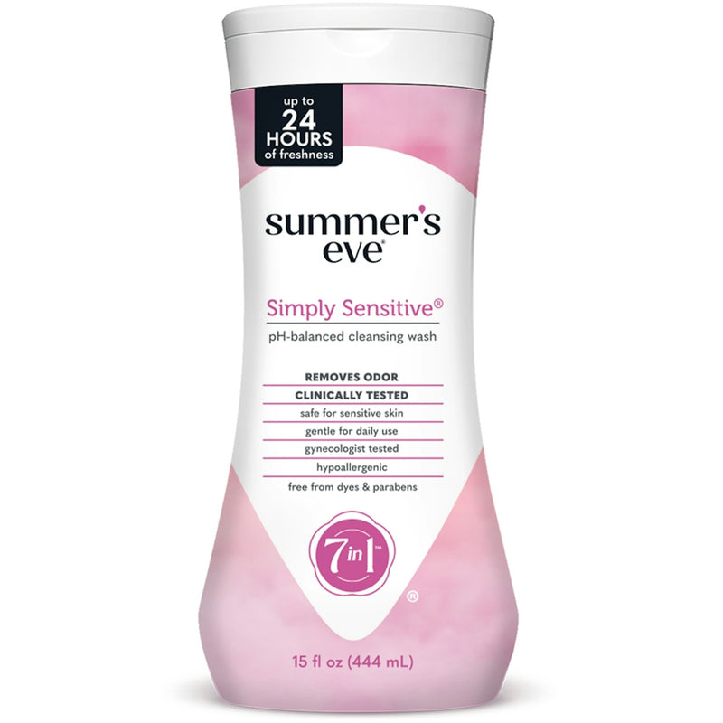 Summer's Eve Summer's Eve Cleansing Wash, For Sensitive Skin, Simply Sensitive, 5 In 1 Health & Beauty White Smoke