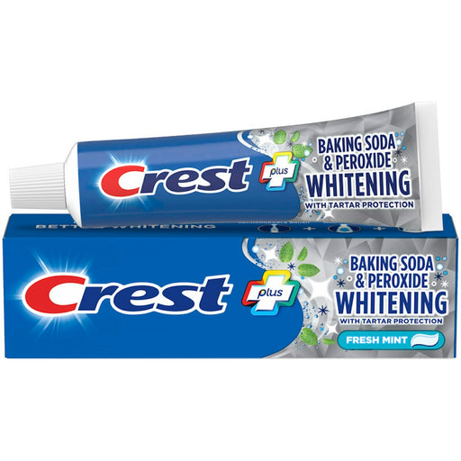 Crest Crest Baking Soda And Peroxide Whitening Fluoride Toothpaste With Tartar Protection, Fresh Mint, 5.7 OZ Toothpaste