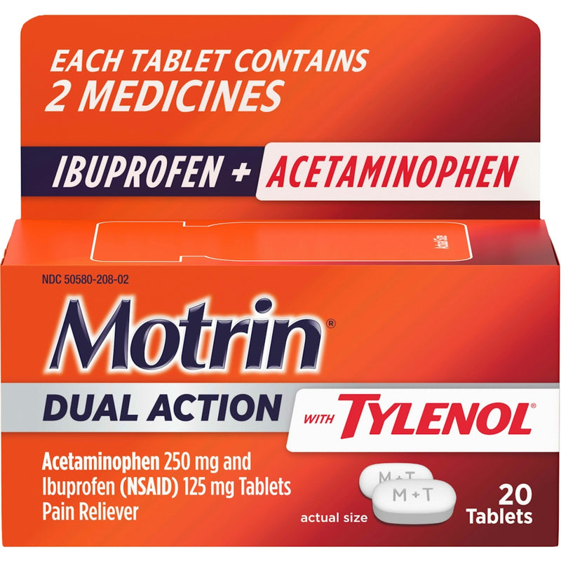 Motrin Motrin Dual Action With Tylenol, Ibuprofen & Acetaminophen Health & Beauty Chocolate