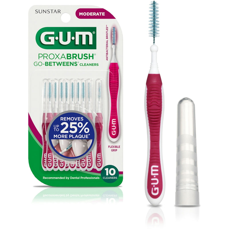GUM GUM Proxabrush Go Between Cleaners Moderate 10Ct Health & Beauty