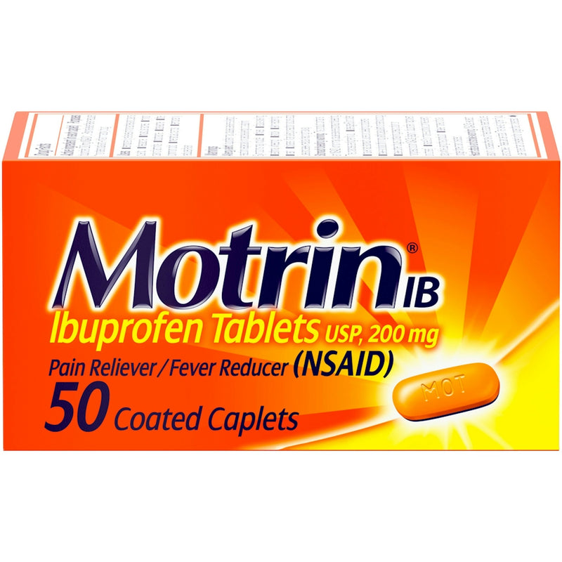 Motrin Motrin IB Pain Reliever/Fever Reducer, 200 Mg, Coated Caplets Health & Beauty