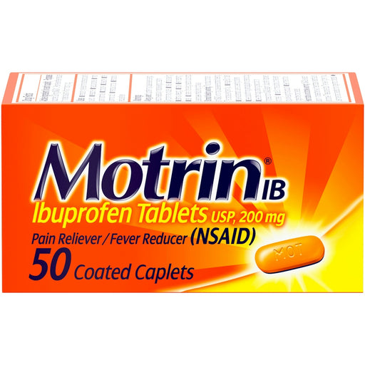 Motrin Motrin IB Pain Reliever/Fever Reducer, 200 Mg, Coated Caplets Health & Beauty