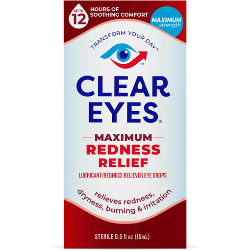 Clear Eyes Clear Eyes Maximum Redness Relief Lubricant/Redness Reliever Eye Drops, 0.5 Fl Oz Health & Beauty