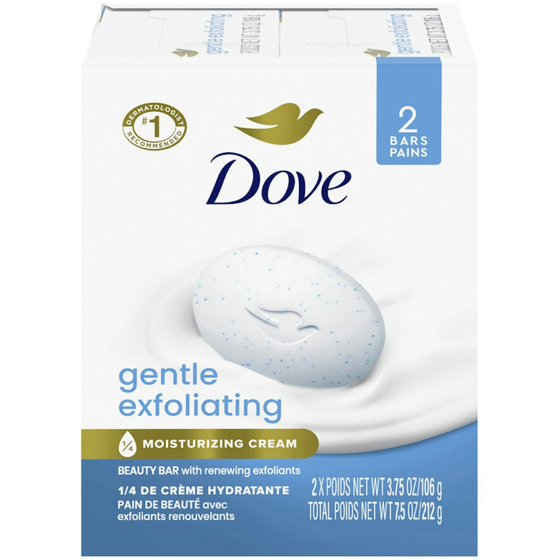 Dove Dove Gentle Exfoliating Beauty Bar - 4.25 oz (2 Count) - For Smooth Skin Bath & Body White Smoke