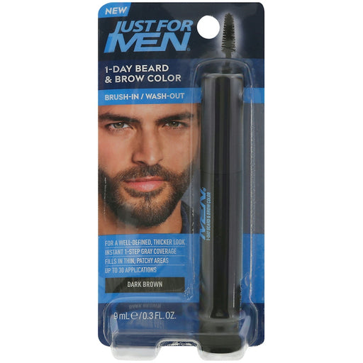 Just For Men Just For Men Dark Brown 1-Day Beard & Brow Color, 0.3 Fl Oz Hair Color