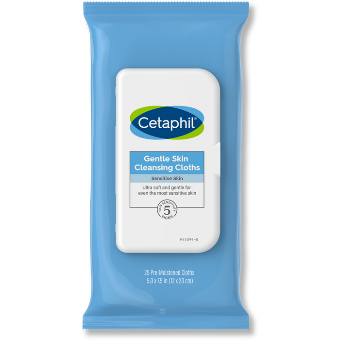 Cetaphil Gentle Skin Cleansing Cloths 25 Count for Dry Sensitive Skin 16.0
