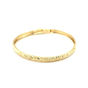 Bids.com 10k Yellow Gold Dome Childrens Diamond Cut Florentine Bangle Bracelets
