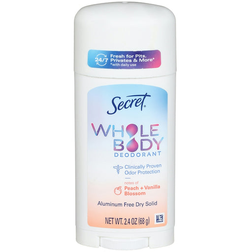 Secret Secret Whole Body Aluminum Free Deodorant - Peach + Vanilla Blossom Deodorant