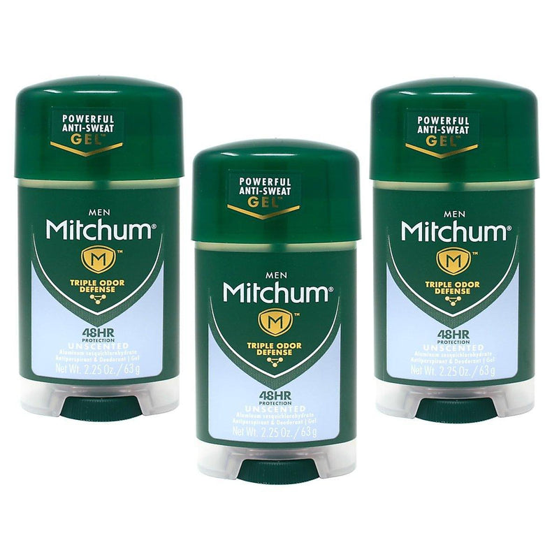 Mitchum Mitchum Men Gel Antiperspirant Deodorant, Unscented, 2.25oz Deodorant