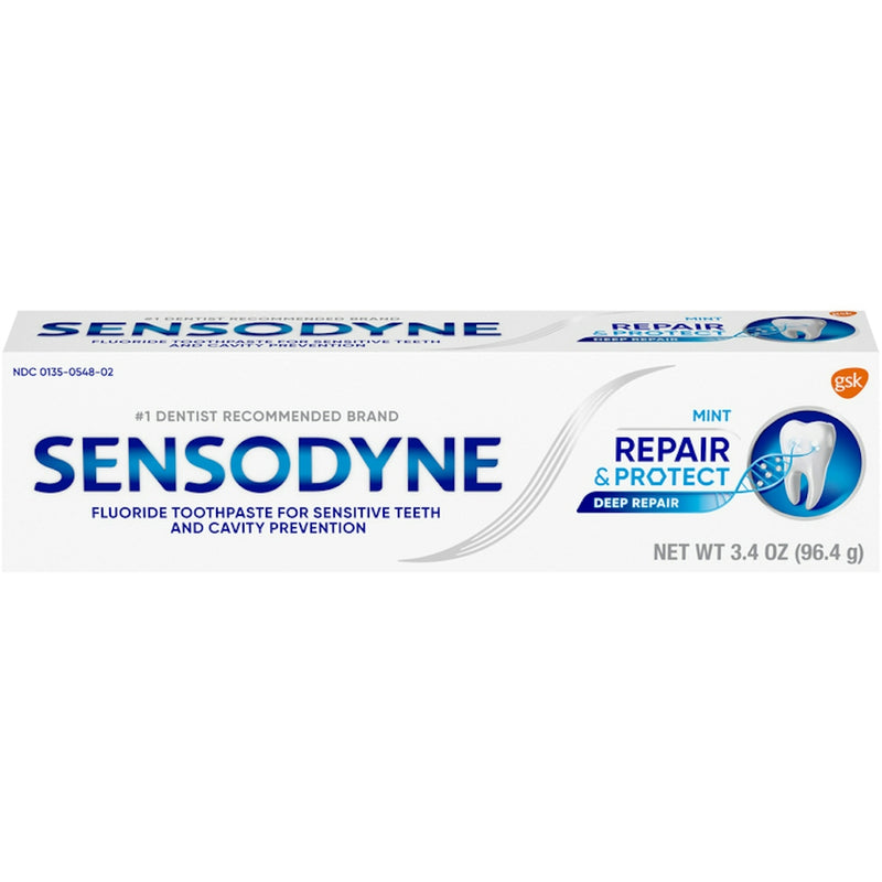 Sensodyne Sensodyne Mint Repair & Protect Fluoride Toothpaste For Sensitive Teeth And Cavity Prevention - 3.4 Ounce Toothpaste